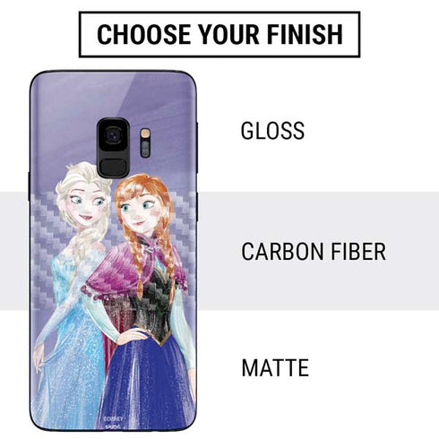 Disney Frozen Elsa and Anna Sisters Art Galaxy S9 Skin